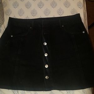 Black mini skirt